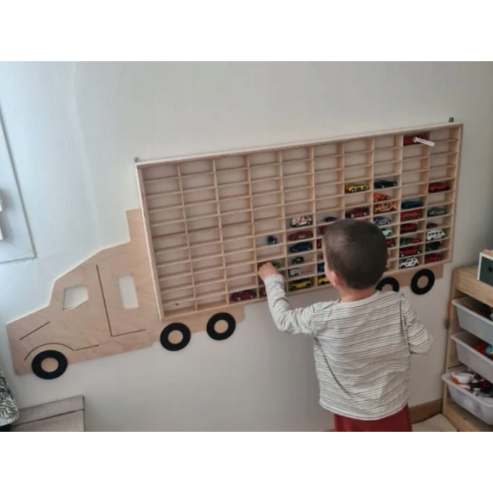 Duża Półka na Samochodziki Autka Resoraki Hot Wheels TIR złożony